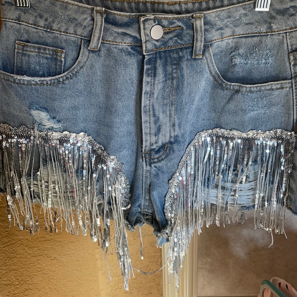 Denim shorts